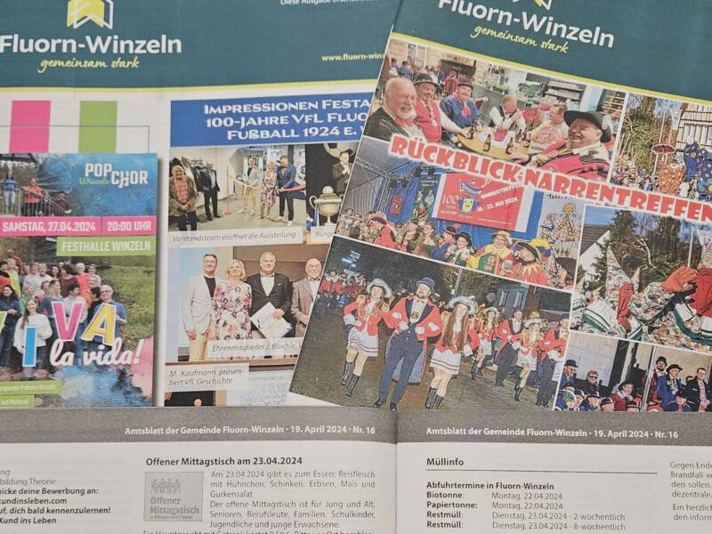 Seiten des Amtsblatts der Gemeinde Fluorn-Winzeln