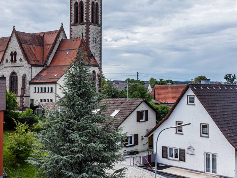 Blick aus dem Rathaus