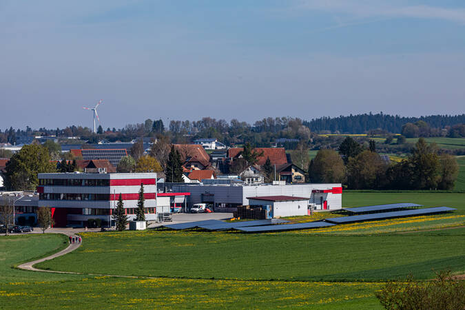 Blick in das Gewerbegebiet