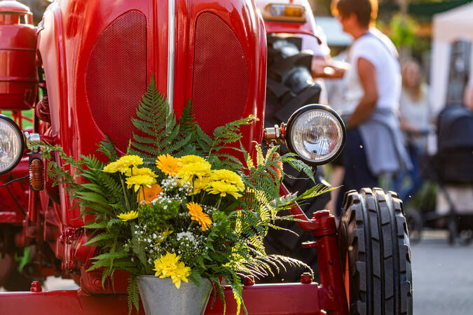 Oldtimer mit Blumen