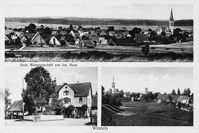 Historische Postkarte von Winzeln