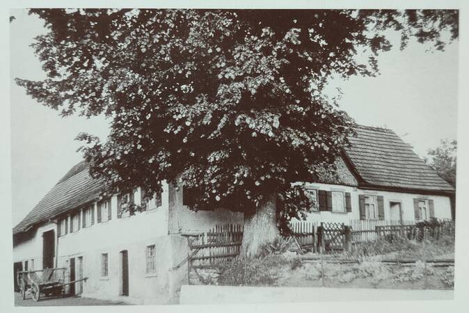 Historischer Blick auf das Gasthaus Ochsen