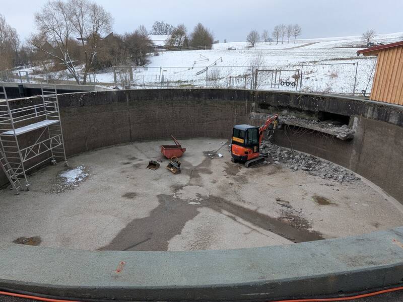 Sanierung Regenüberlaufbecken bei der Kläranlage in Fluorn (Stand 17.02.2025)
