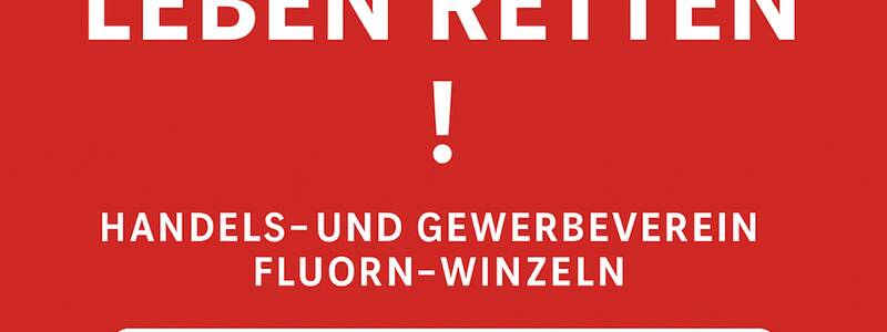 Flyer Spendenaufruf für Defibrillatoren